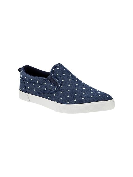 1 of 8 showing, with the color denim of product Slip-on sneakers