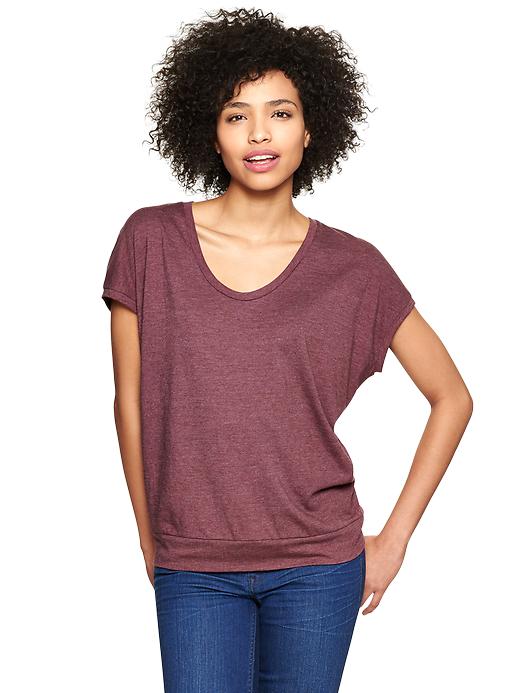 1 of 8 showing, with the color plum pudding of product Drapey tee