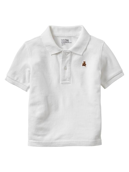 1 of 8 showing, with the color white of product Pique polo