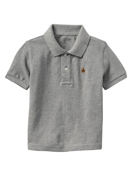 1 of 8 showing, with the color light heather gray of product Pique polo