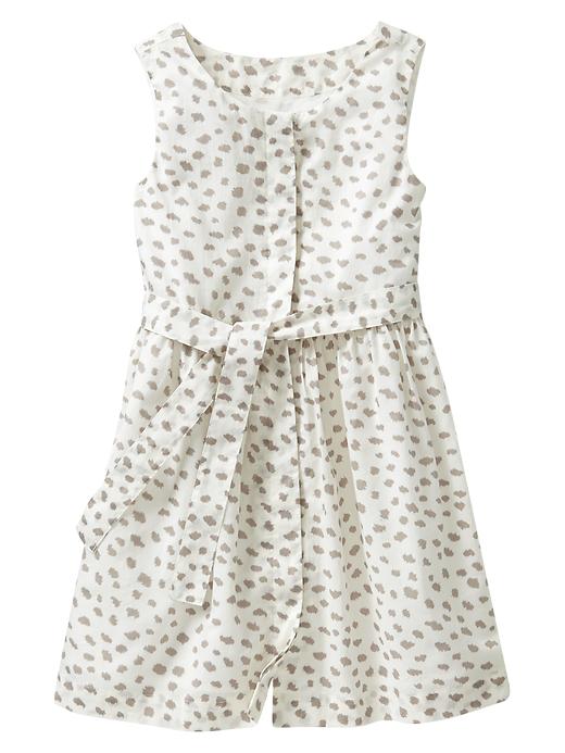 1 of 8 showing, with the color ivory frost of product Leopard print belted dress