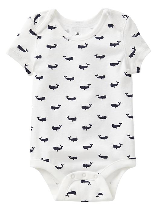 1 of 8 showing, with the color white of product Whale print bodysuit