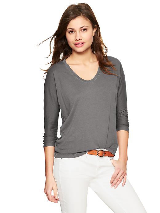 1 of 8 showing, with the color smoke pearl of product Dolman-sleeve tee