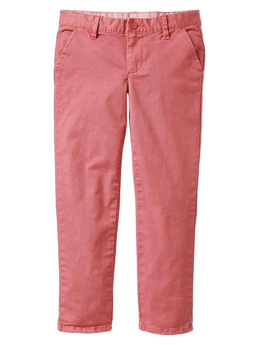 1 of 8 showing, with the color bright guava of product Skinny khakis