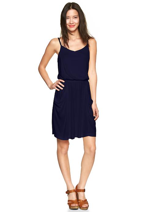 1 of 8 showing, with the color dark night of product Drapey dress