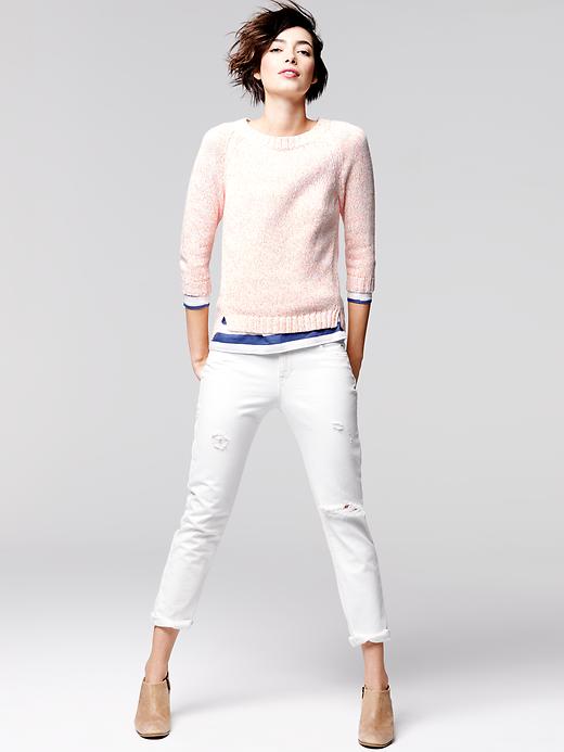 2 of 8 showing, with the color orange peel of product Marled sweater