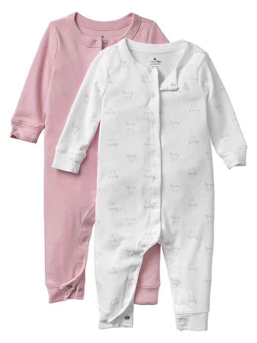 1 of 8 showing, with the color white of product Favorite lil lady one-piece (2-pack)