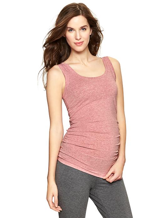 1 of 8 showing, with the color red heather of product Maternity Pure Body Tank Top