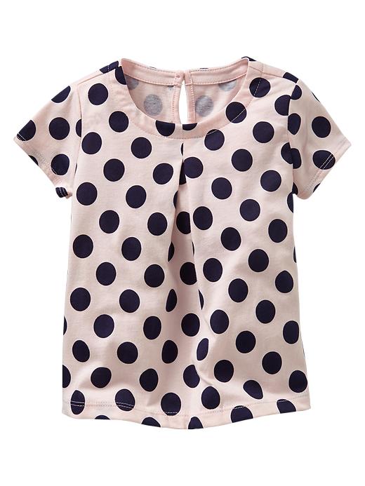 1 of 8 showing, with the color pink cameo of product Pleated tee