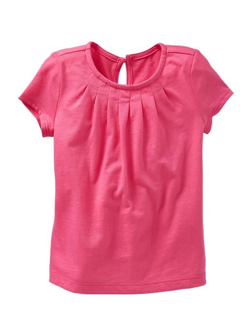 1 of 8 showing, with the color shocking pink of product Pleated short-sleeve T