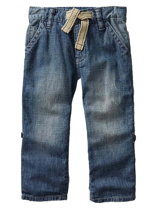 1 of 8 showing, with the color medium wash of product Roll-up jeans