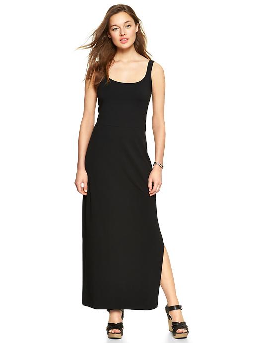 1 of 8 showing, with the color true black knit of product Ballet maxi dress