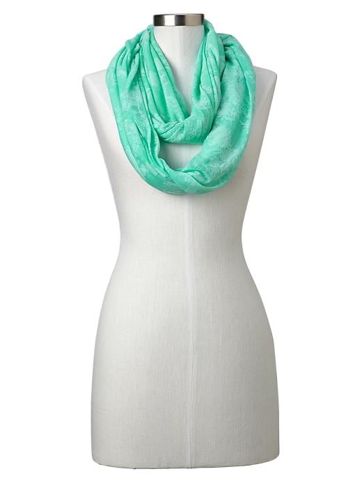 View large product image 1 of 1. Printed burnout infinity scarf