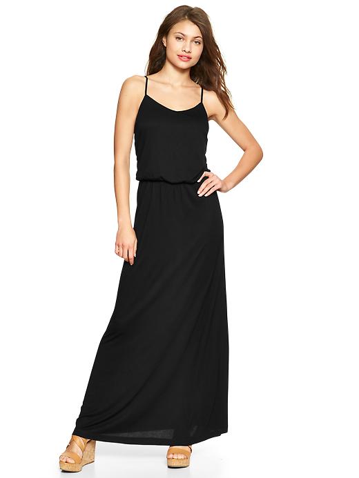 1 of 8 showing, with the color true black of product Cami maxi dress