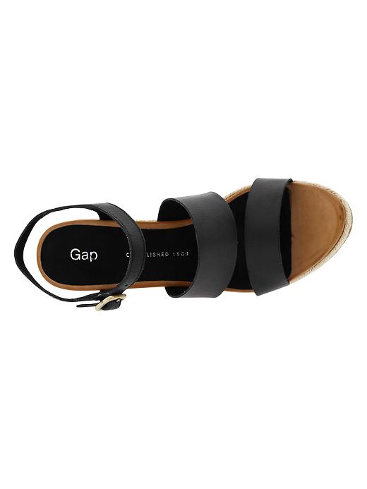 2 of 8 showing, with the color true black of product Espadrille wedge sandals