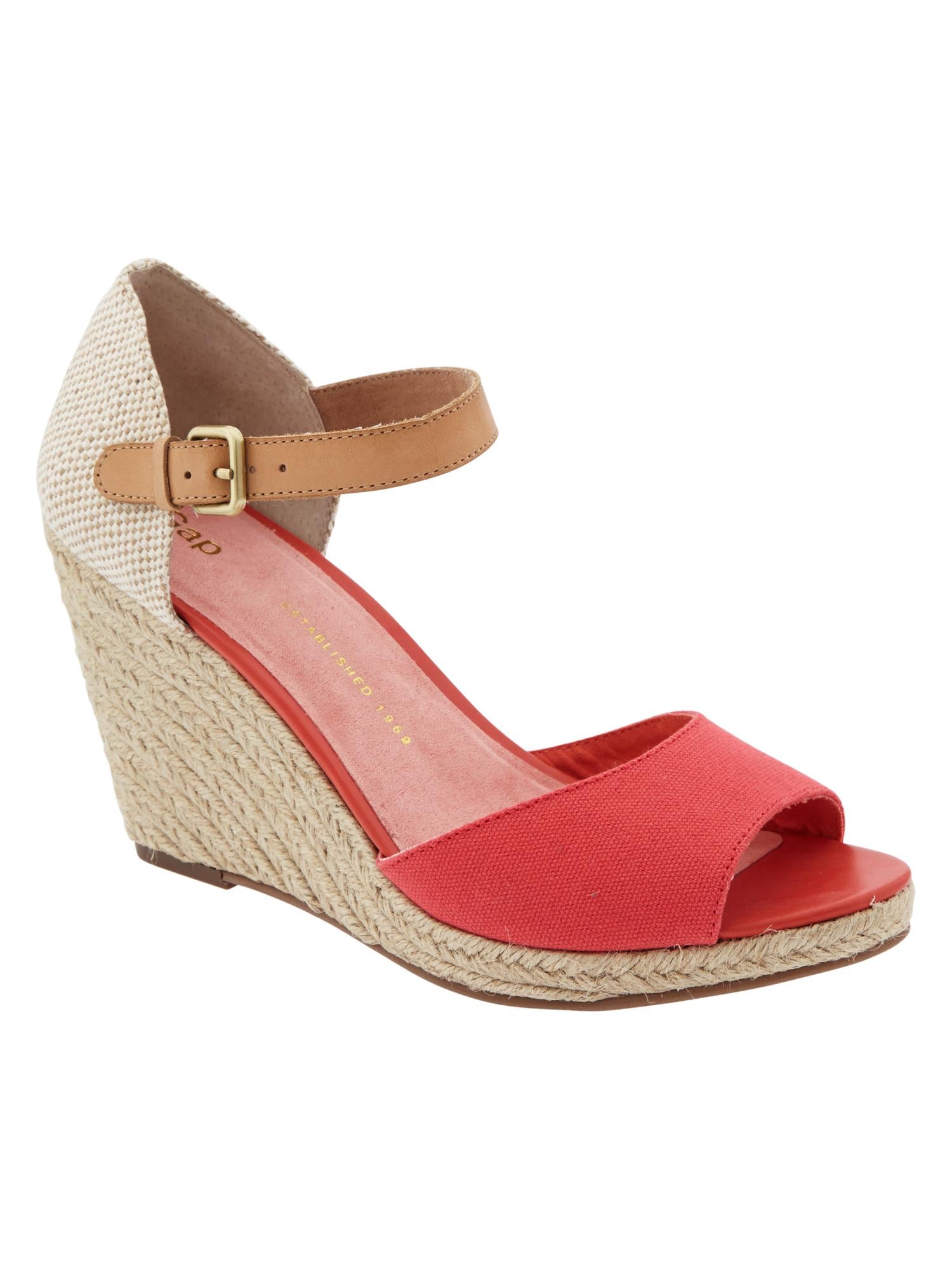 Женские балетки Gap Espadrille wedges, цвет: Фламинго
