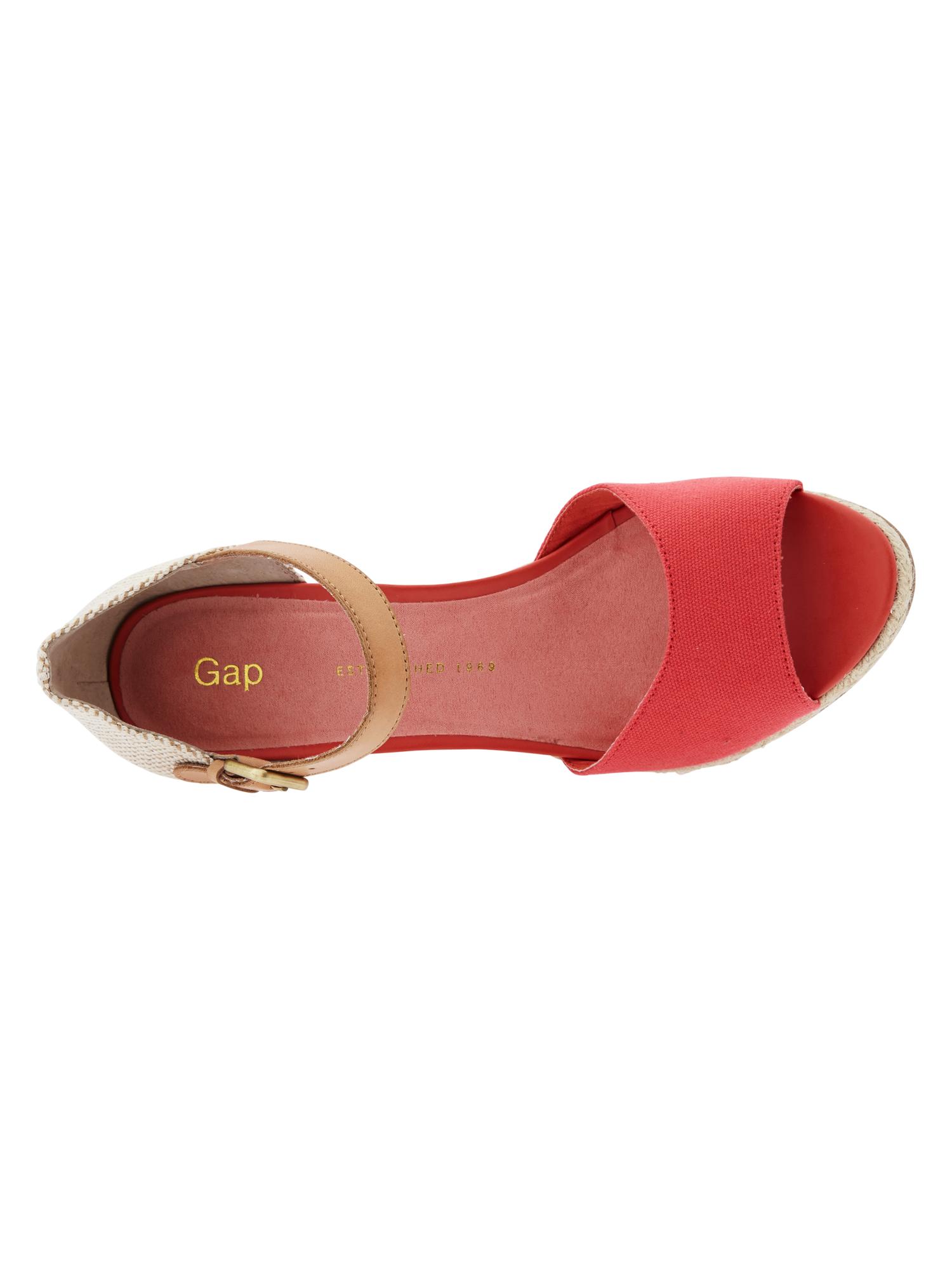 Женские балетки Gap Espadrille wedges, цвет: Фламинго — фото 2
