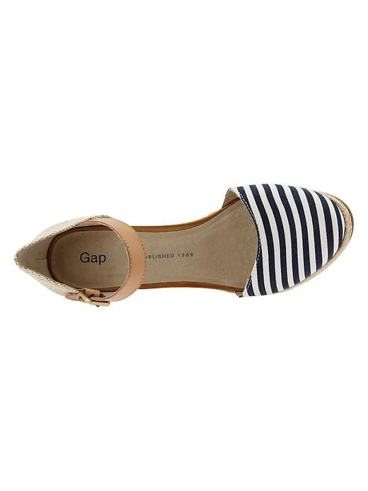 View large product image 2 of 2. Stripe espadrille wedges