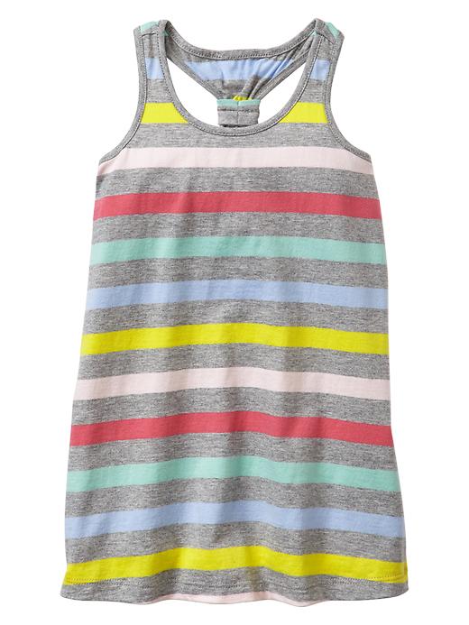 1 of 8 showing, with the color lt heather grey of product Printed knot tank dress