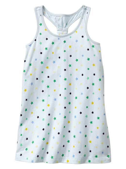 1 of 8 showing, with the color new baby blue of product Printed knot tank dress