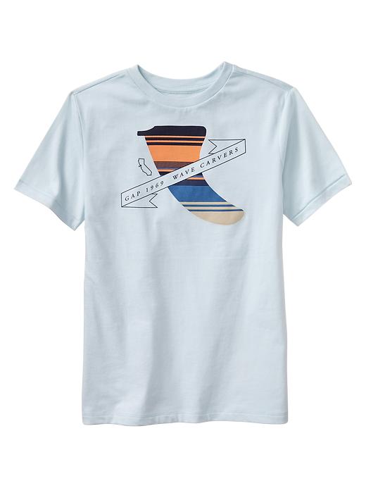 1 of 8 showing, with the color new baby blue of product Summer pop graphic tee