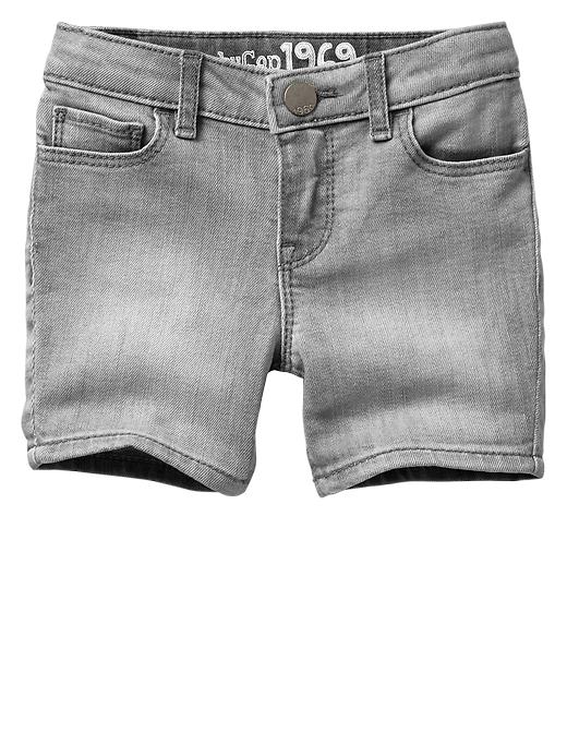 1 of 8 showing, with the color grey denim of product Bermuda denim shorts