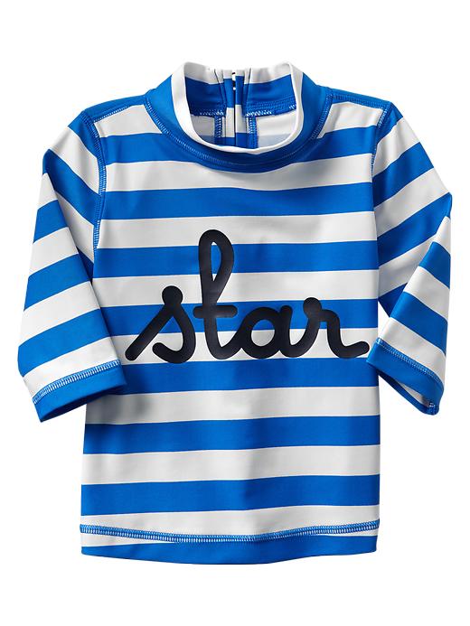 1 of 8 showing, with the color blue lagoon of product Stars & stripes rashguard