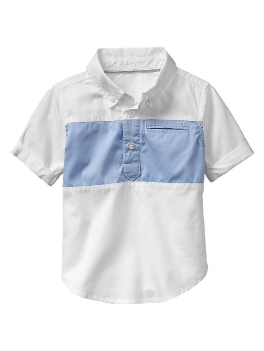 1 of 8 showing, with the color white of product Oxford popover shirt