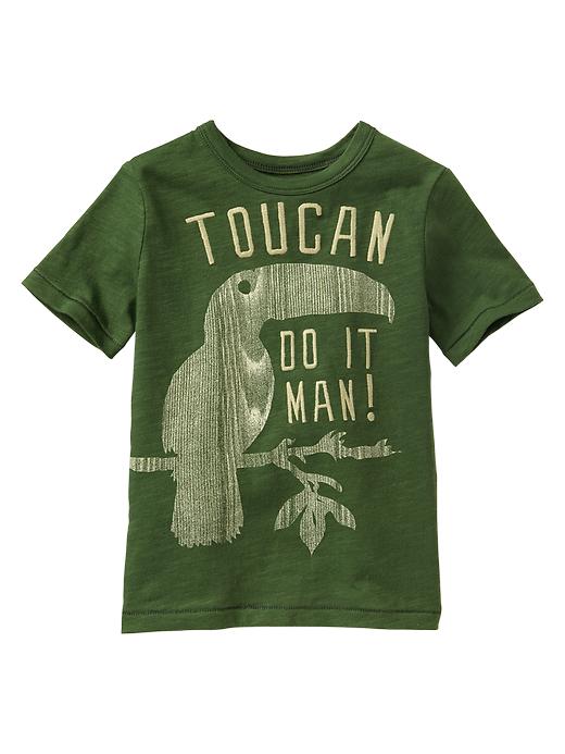 1 of 8 showing, with the color loden of product Slub embroidered graphic tee