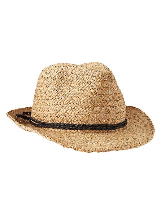 1 of 8 showing, with the color natural of product Metallic straw fedora