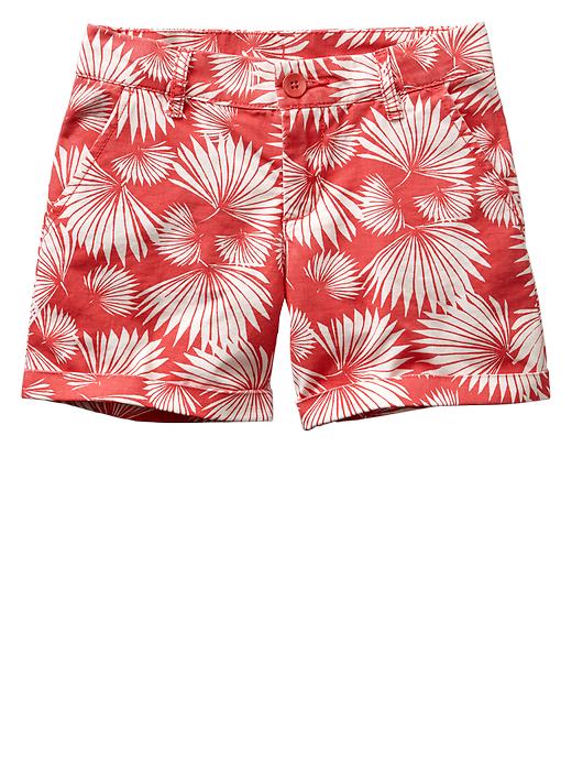 1 of 8 showing, with the color coral blaze of product Printed classic khaki shorts