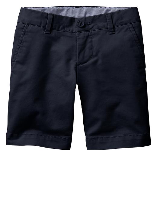 1 of 8 showing, with the color deep true navy of product Stretch bermuda shorts (8")