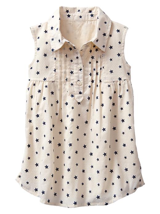 1 of 8 showing, with the color french vanilla of product Starry pintuck shirtdress