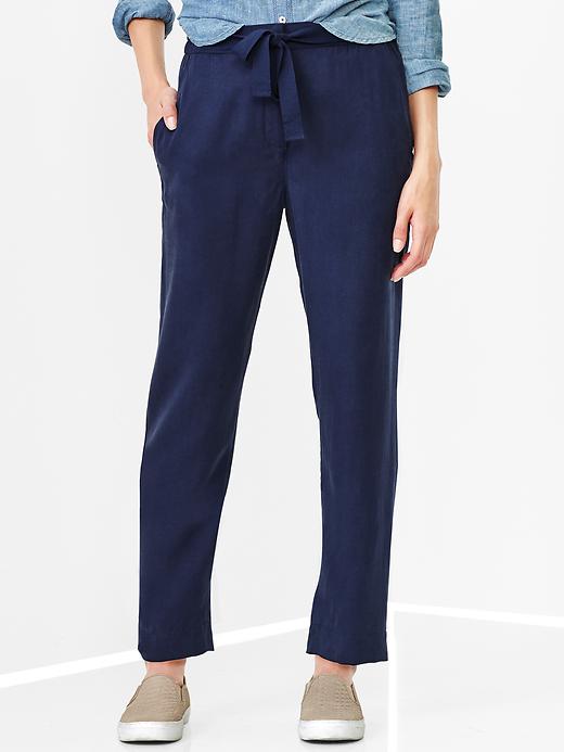 1 of 8 showing, with the color military blue of product TENCEL™ track pants