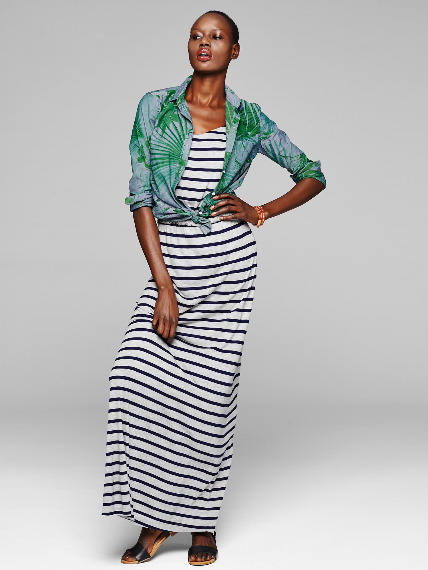Gap striped maxi dress hotsell