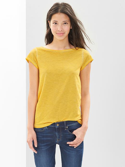 1 of 8 showing, with the color starlight gold of product Ballet slub tee