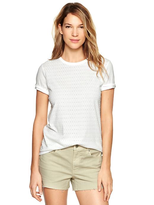 View large product image 1 of 2. Burnout puff dot tee