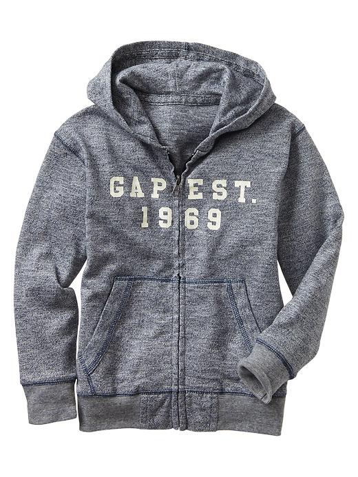 1 of 8 showing, with the color navy heather of product Gap Logo Hoodie Sweatshirt