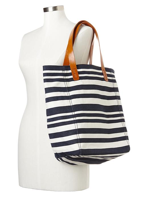 2 of 8 showing, with the color dark night of product Printed canvas tote