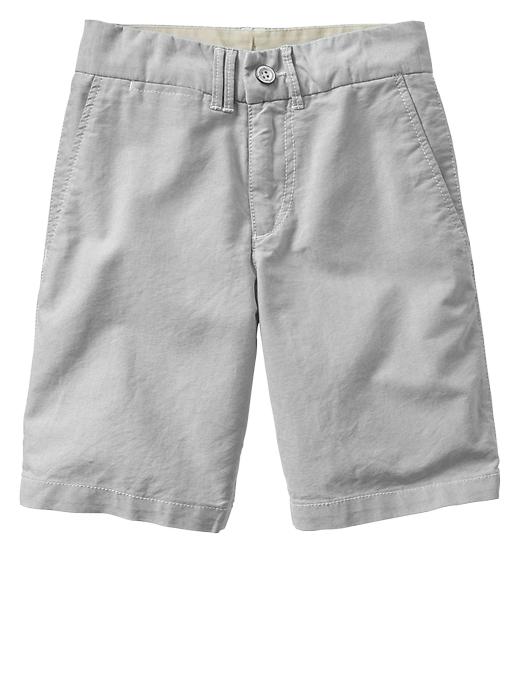1 of 8 showing, with the color grey of product Oxford flat front shorts