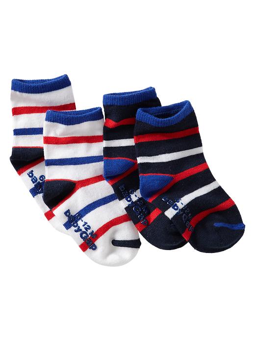 1 of 8 showing, with the color blue galaxy of product Americana stripe socks (2-pack)