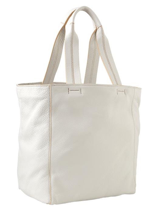 1 of 8 showing, with the color milk of product Leather tote