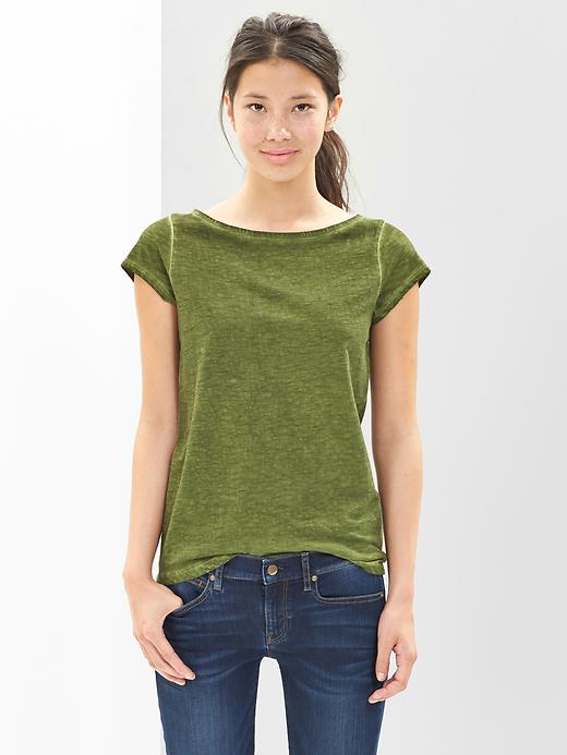 1 of 8 showing, with the color olive of product Ballet slub tee