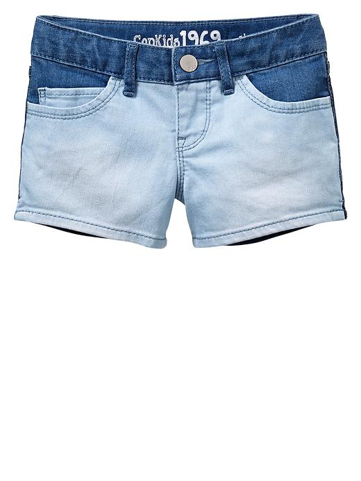 1 of 8 showing, with the color denim of product 1969 contrast denim shorties