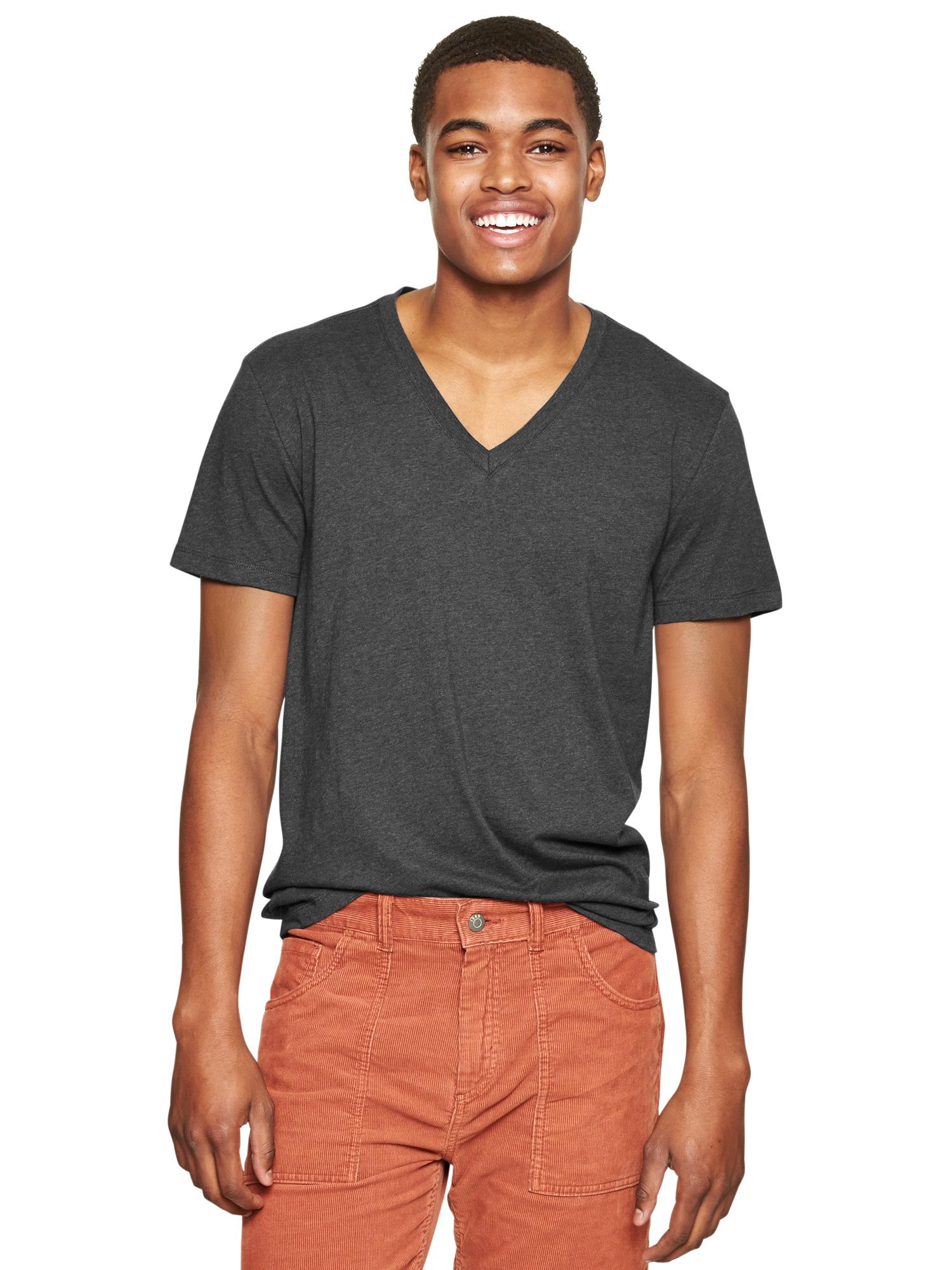 oversized deep v neck t shirt