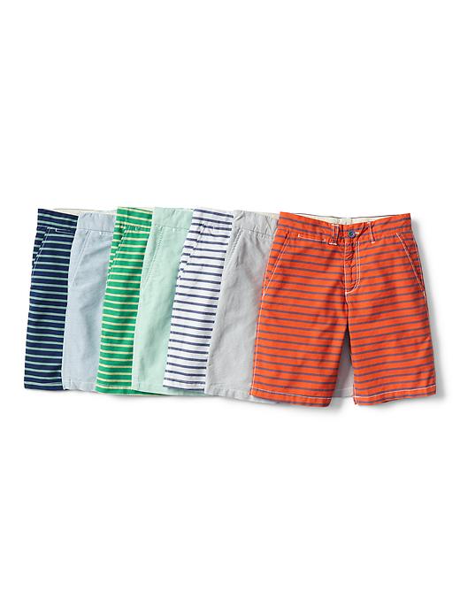 2 of 8 showing, with the color grey of product Oxford flat front shorts