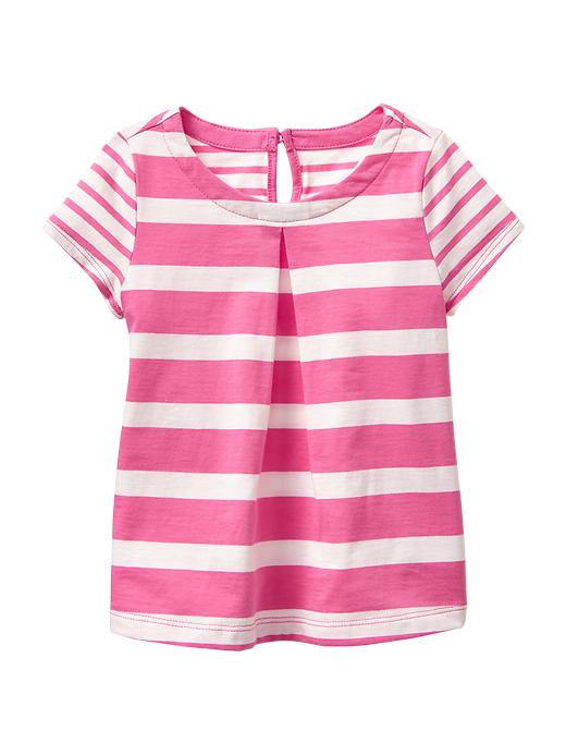 1 of 8 showing, with the color shocking pink of product Pleated tee