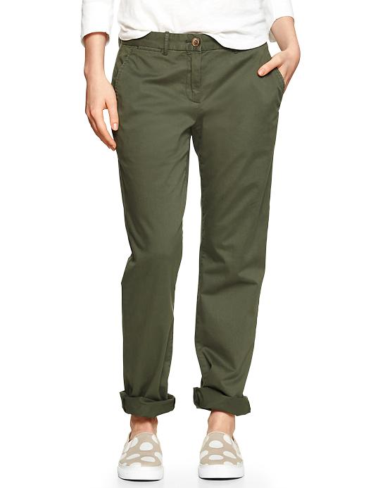 View large product image 1 of 1. Broken-in straight khakis