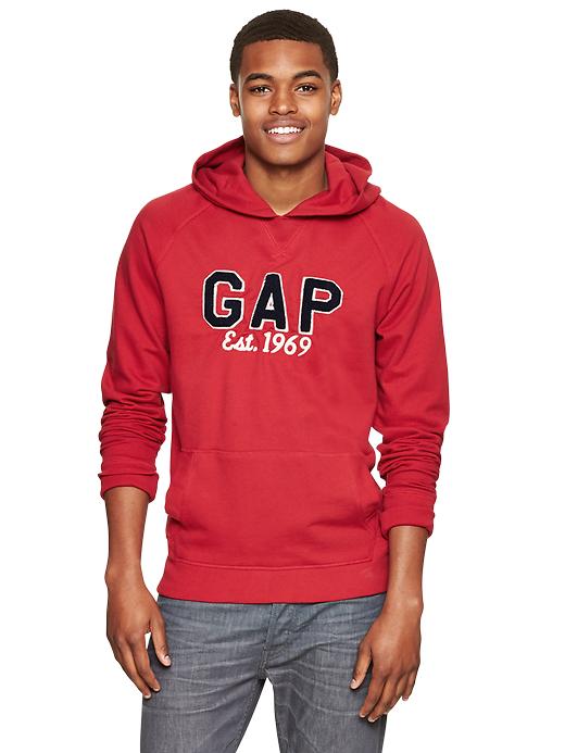 1 of 8 showing, with the color lasalle red of product Vintage logo fleece hoodie