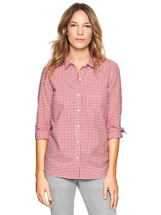 Image number 9 showing, Fitted boyfriend gingham shirt